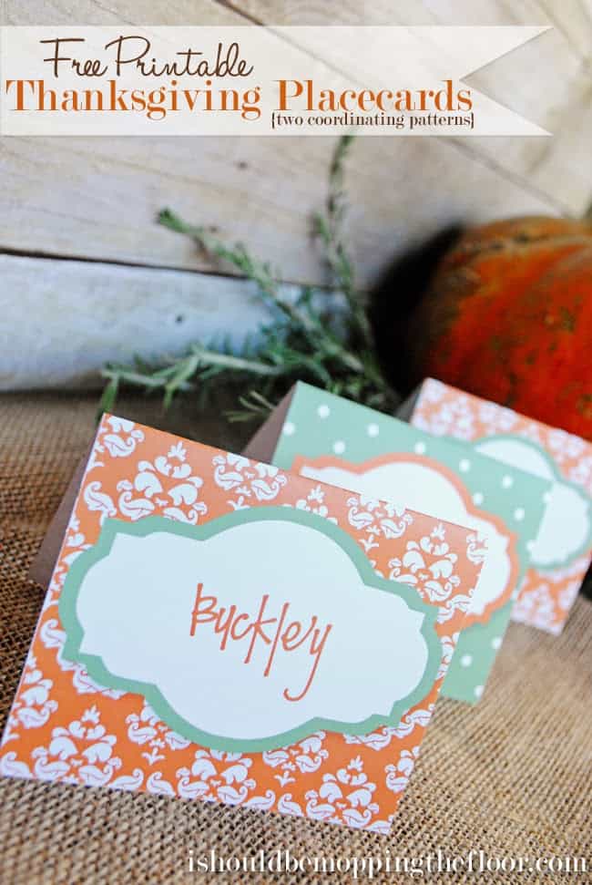printable placecards