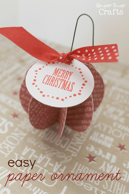 easy paper ornament tutorial from GingerSnapCrafts.com