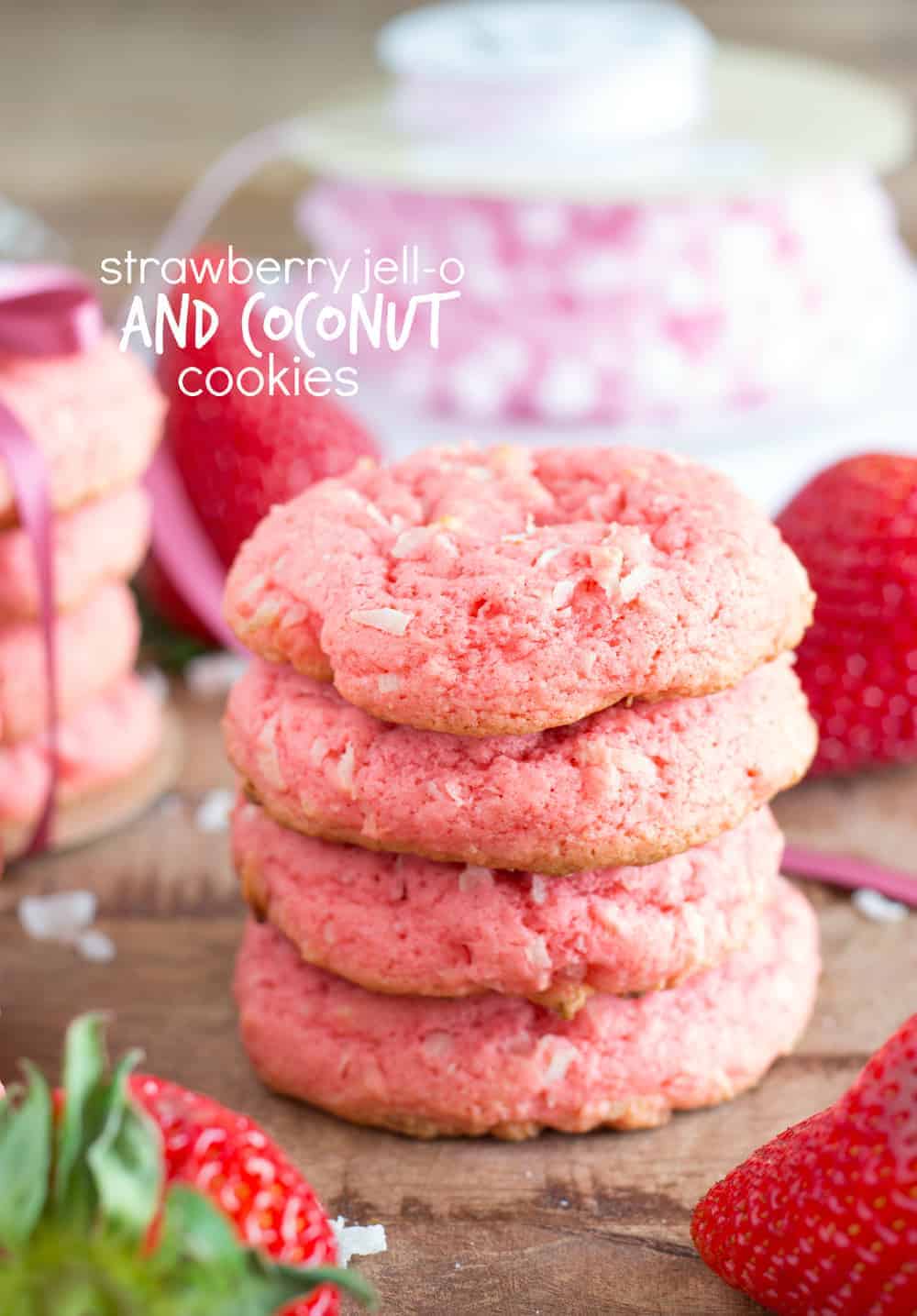 Strawberry Jell-o & Coconut Cookies | The Recipe Critic
