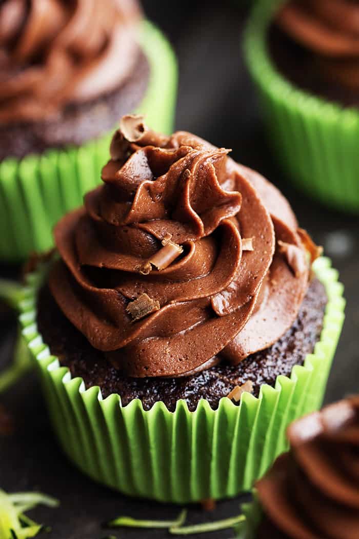 Chocolate Zucchini Cupcakes with Chocolate Cream Cheese Frosting | The ...