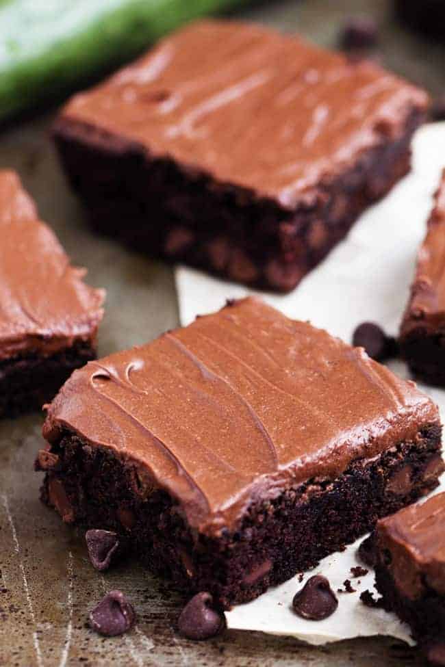 Double Chocolate Zucchini Brownies 