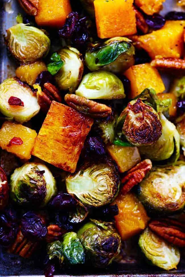 Maple Roasted Brussels Sprouts and Butternut Squash | The Recipe Critic