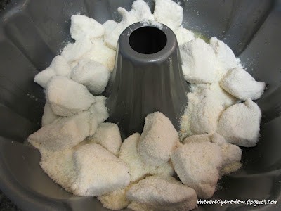 Dough in a bundt pan.