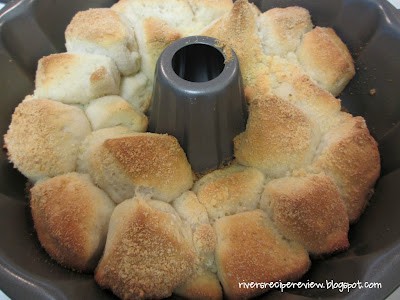 Garlic Parmesan Pull-Apart Bread in bundt pan.