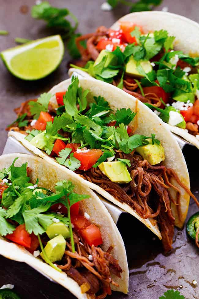 Slow Cooker Beef Carnitas Tacos | The Recipe Critic