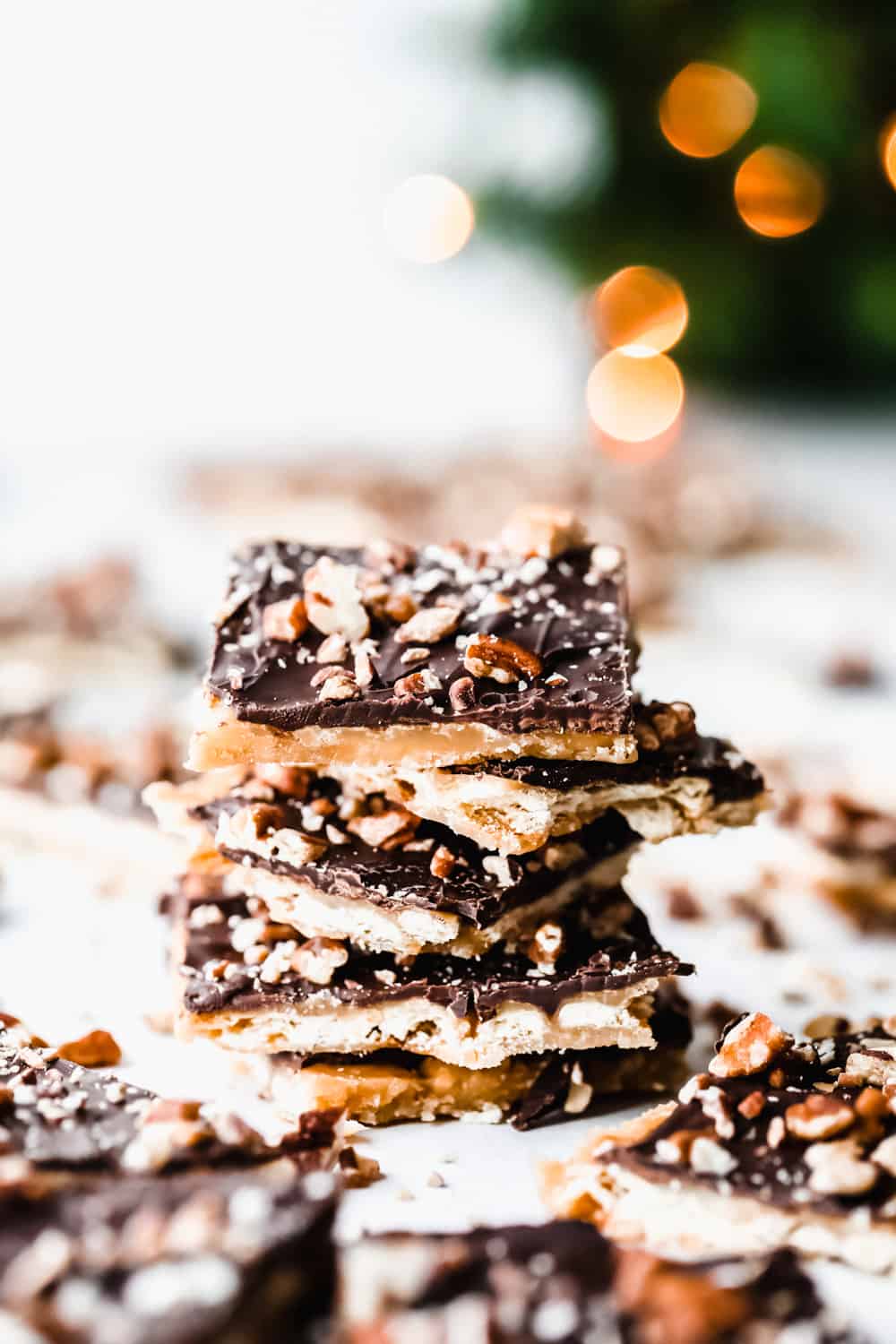 Christmas crack layered on top of each other