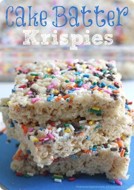 Cake Batter Rice Krispies Treats - 67