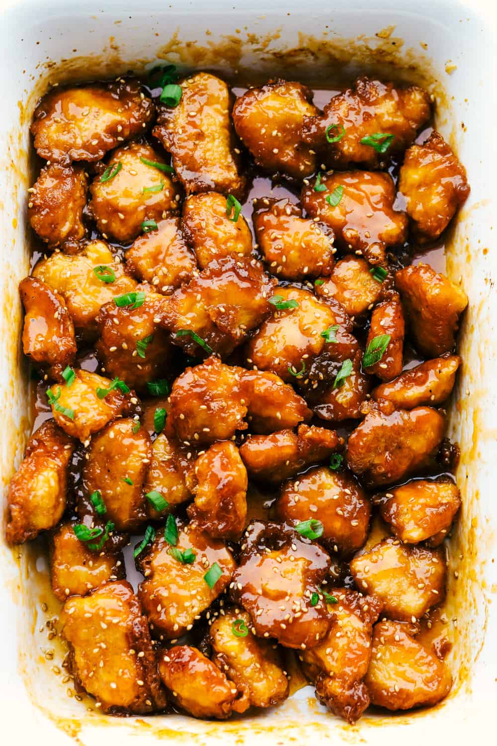 Golden juicy, tender Baked Sweet and Sour Chicken. 