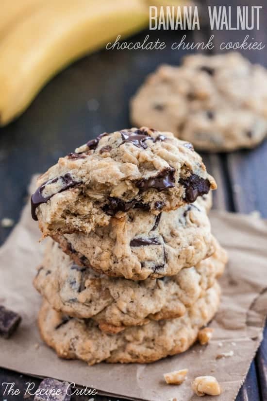 Banana Walnut Chocolate Chunk Cookies - 2