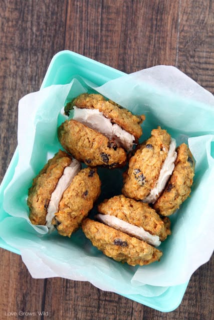 Oatmeal Raisin Breakfast Cookie Sandwiches by Love Grows Wild for The Recipe Critic