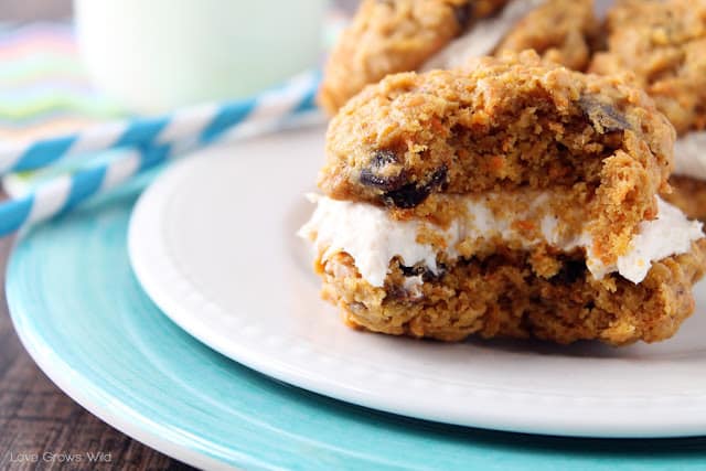 Oatmeal Raisin Breakfast Cookie Sandwiches by Love Grows Wild for The Recipe Critic