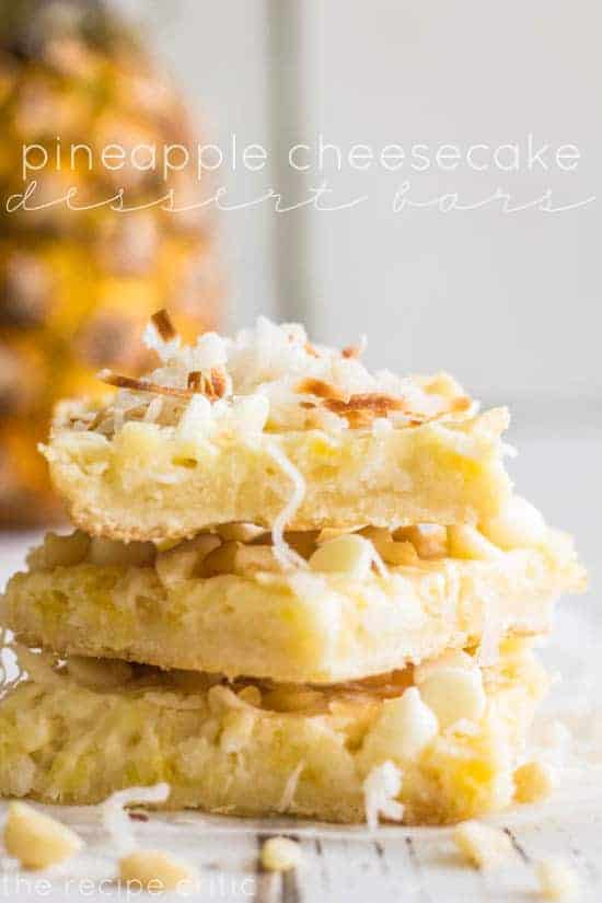 Pineapple Cheesecake Dessert Bars The Recipe Critic