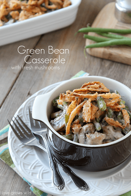 Green Bean Casserole with Fresh Mushrooms Recipe