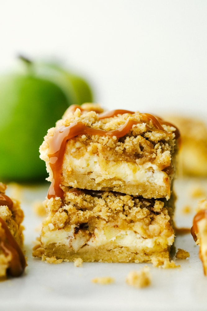 The Best Caramel Apple Cheesecake Bars - 57