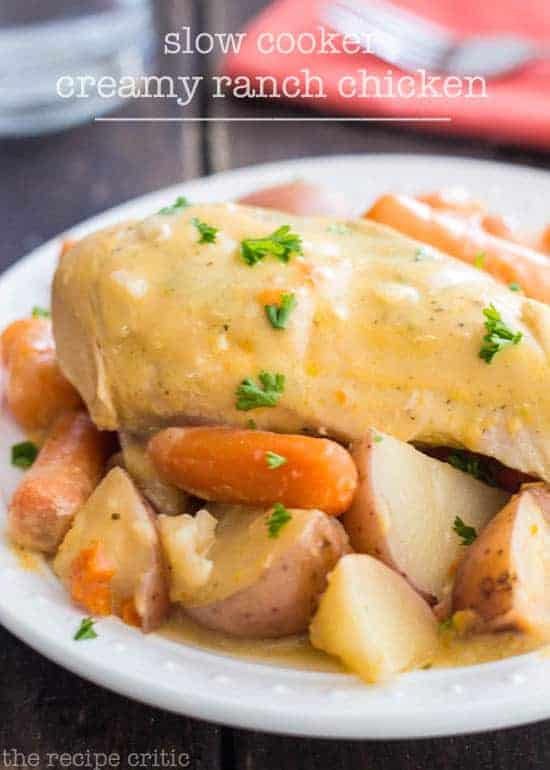 Crock Pot Creamy Ranch Chicken and Potatoes