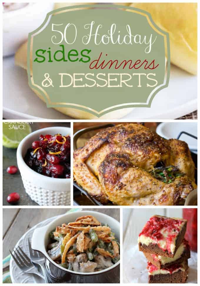 Holiday recipes collage.