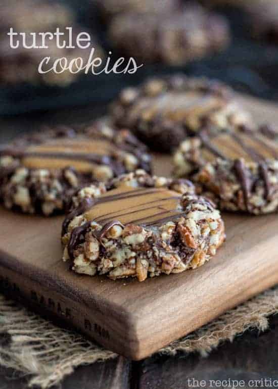 chocolate pecan turtle cookies