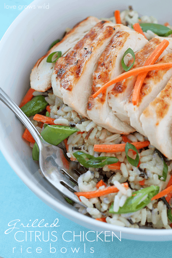 Grilled Citrus Chicken Rice Bowls - 58