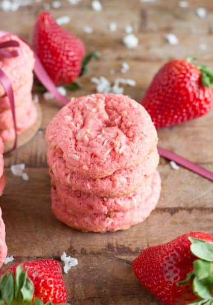Strawberry Jell-o Cookies