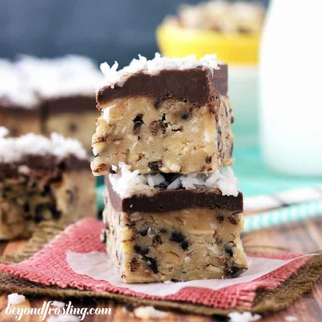 Almond Joy Cookie Dough Bars  