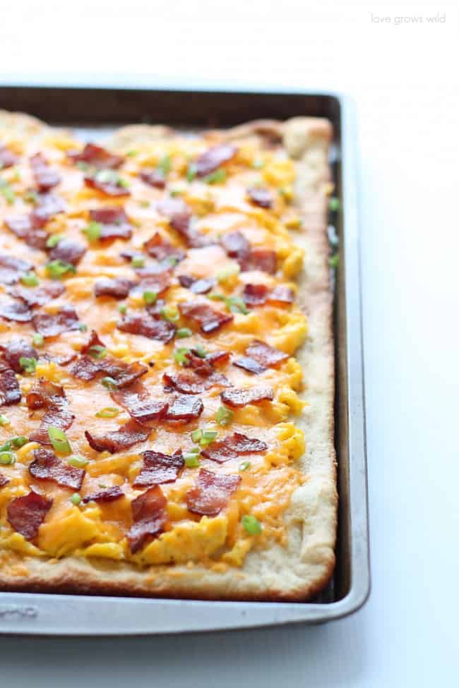 Bacon and Cheddar Breakfast Pizza - 14