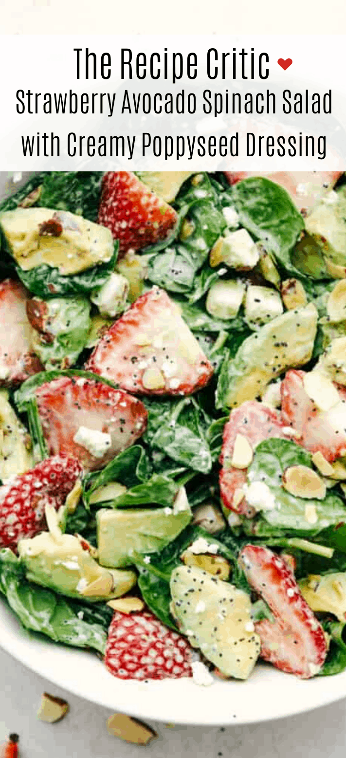 Strawberry Avocado Spinach Salad with Creamy Poppyseed Dressing - 83