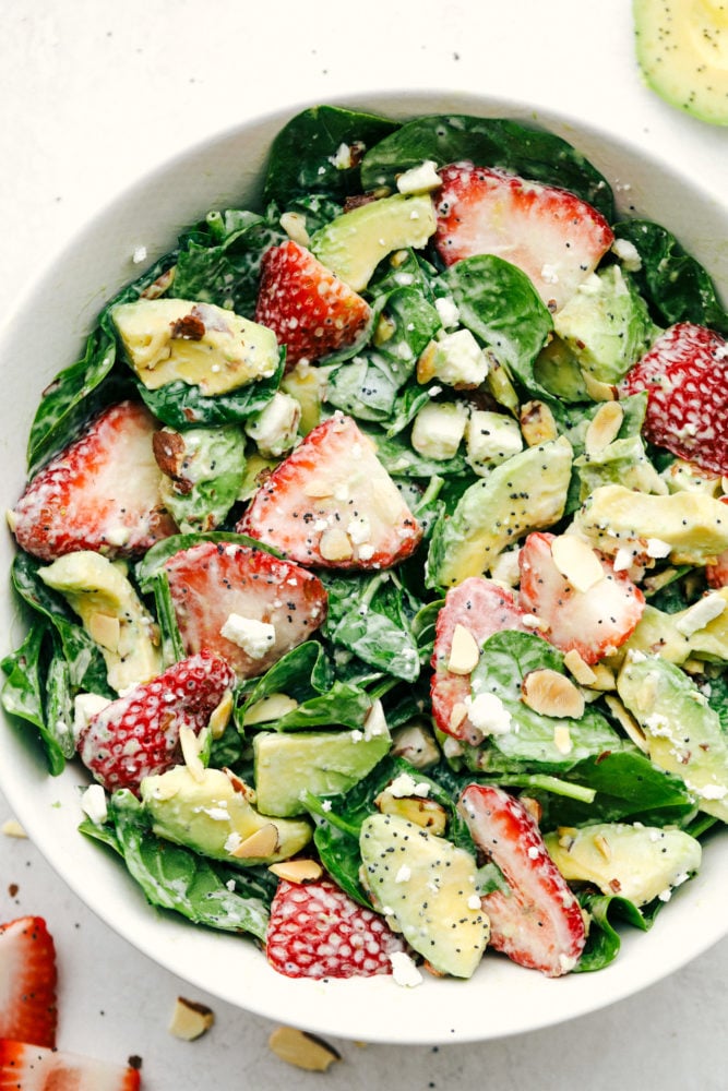 Strawberry Avocado Spinach Salad with Creamy Poppyseed Dressing - 78