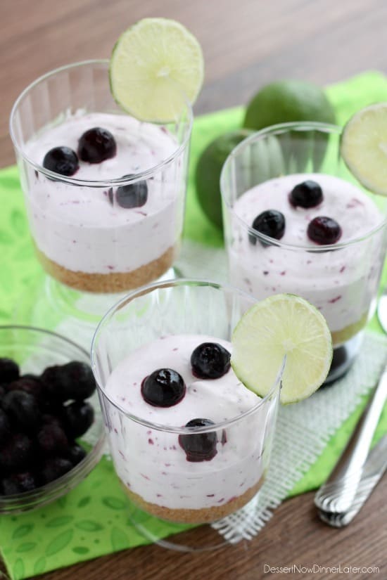 Blueberry Lime No Bake Cheesecake Cups - 71