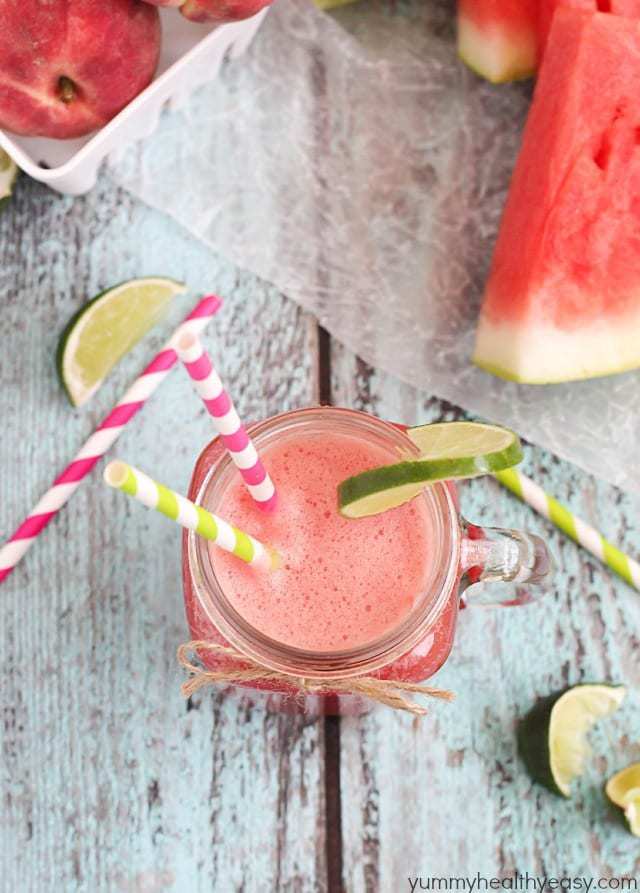 Watermelon Peach Cooler - delicious drink that's perfect for summertime!