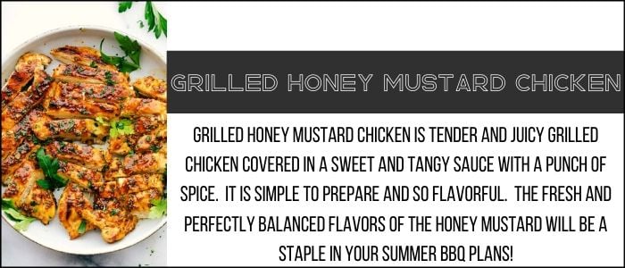 Link with grilled chicken with mustard and honey. 