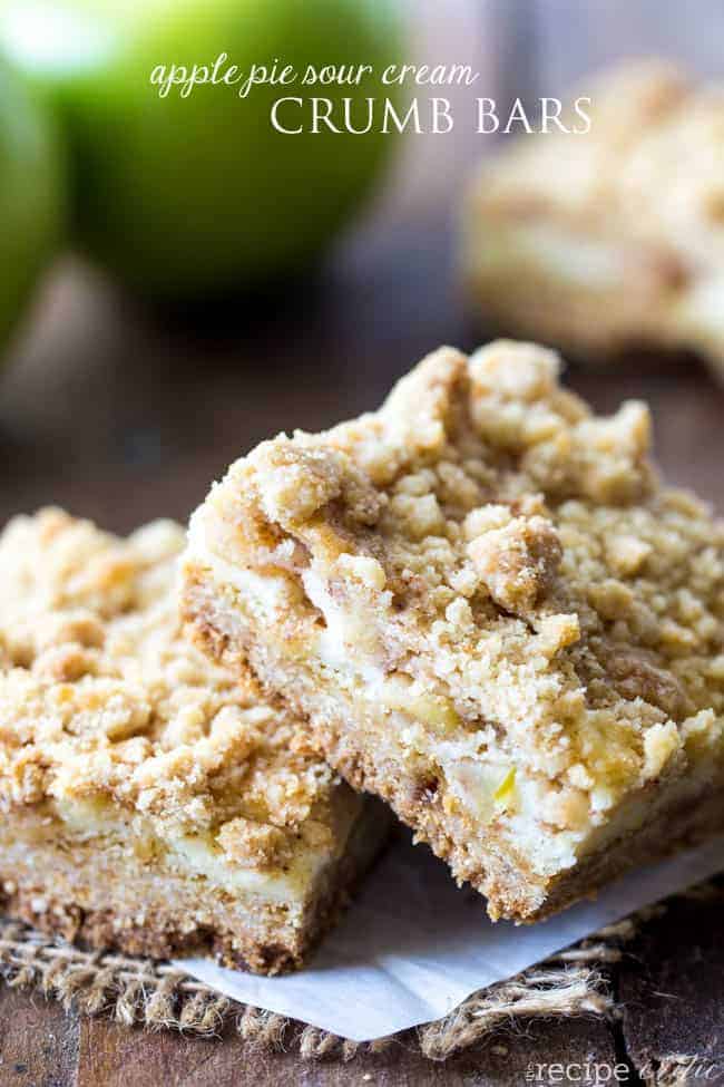 Apple Pie Sour Cream Crumb Bars - 90