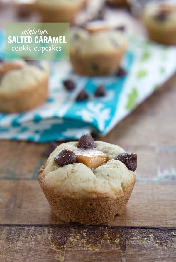 Miniature Salted Caramel Cookie Cupcakes - 28