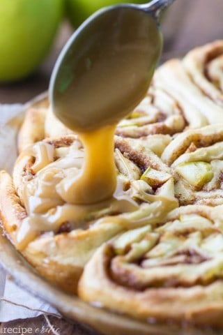 Caramel Apple Cinnamon Rolls | The Recipe Critic