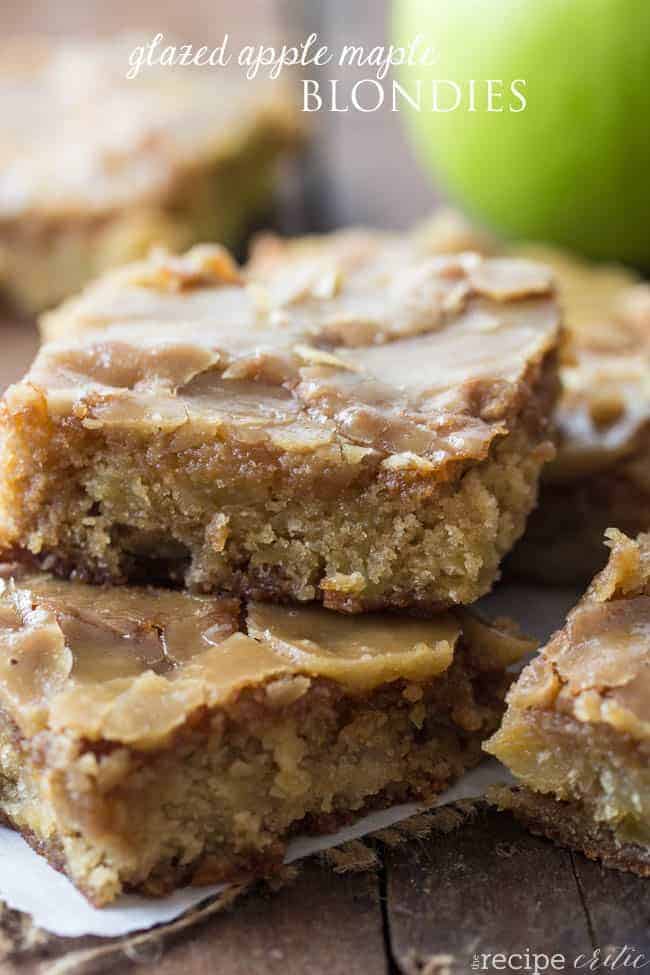 Glazed Apple Maple Blondies - 63