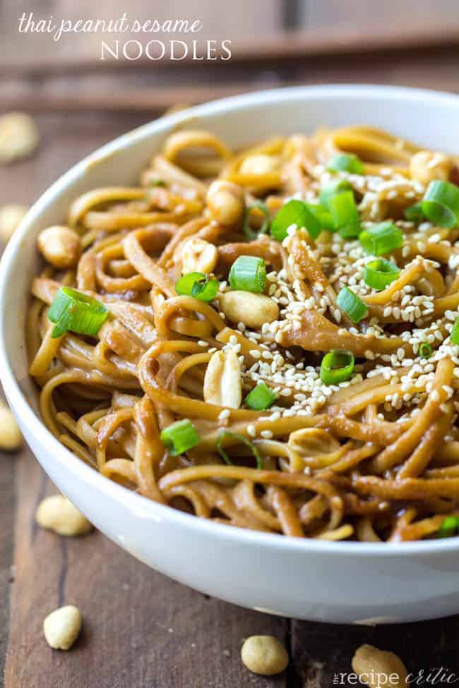 Thai Peanut Sesame Noodles | Simple Thai Peanut Noodles