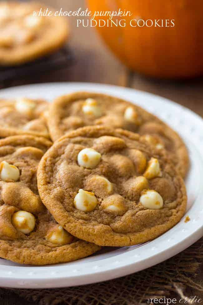 White Chocolate Pumpkin Pudding Cookies - 35