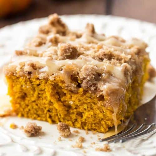 Cinnamon Streusel Pumpkin Coffee Cake with a Brown Butter Maple Glaze ...