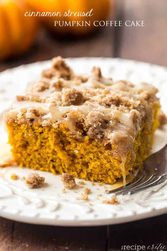 Pumpkin coffee cake with cake mix