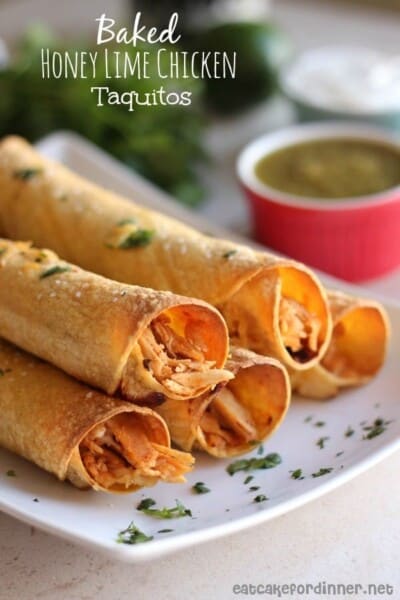 Baked Honey Lime Taquitos