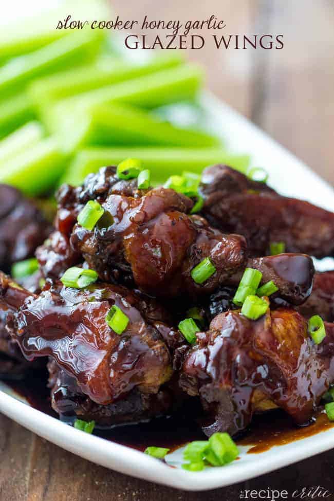 Slow Cooker Honey Garlic Glazed Wings - 50