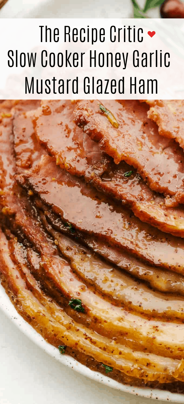 Slow Cooker Honey Garlic Mustard Glazed Ham | Cook & Hook