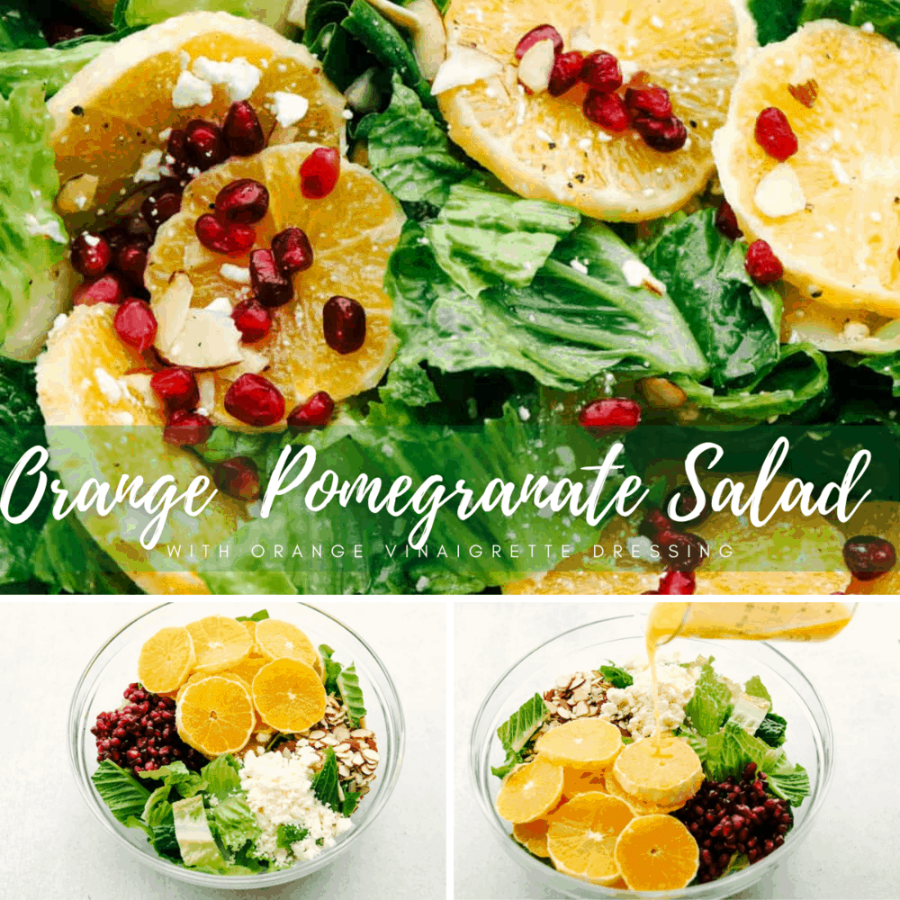 Orange Pomegranate Salad with an Orange Vinaigrette Dressing - 50