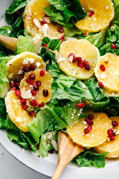 Orange Pomegranate Salad With An Orange Vinaigrette Dressing The