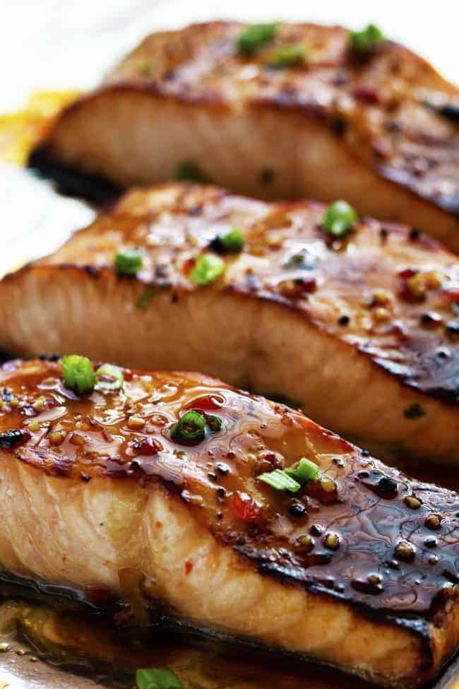 Sweet Chili Garlic Glazed Salmon - 4