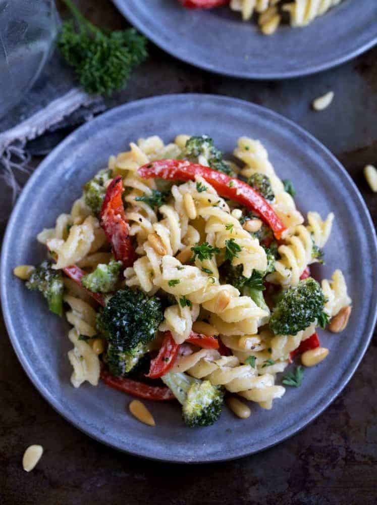 Goat Cheese Pasta, Broccoli, and Pine Nuts | The Recipe Critic