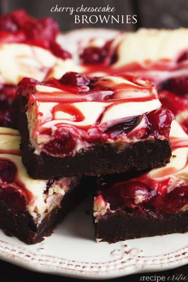 Cherry Cheesecake Brownies with Cherry Swirl l Homemade Recipes Cherry Cheesecake Salad with Marshmallows