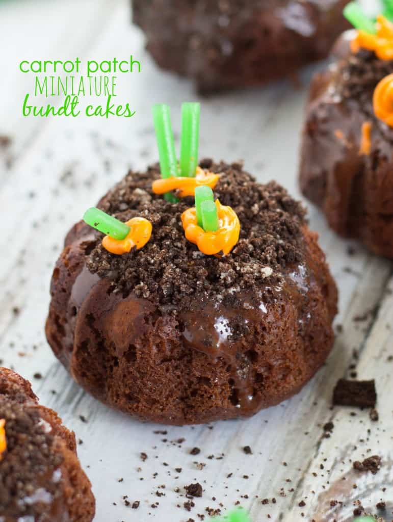 Easy Carrot Patch Miniature Bundt Cakes (Or Cupcakes)