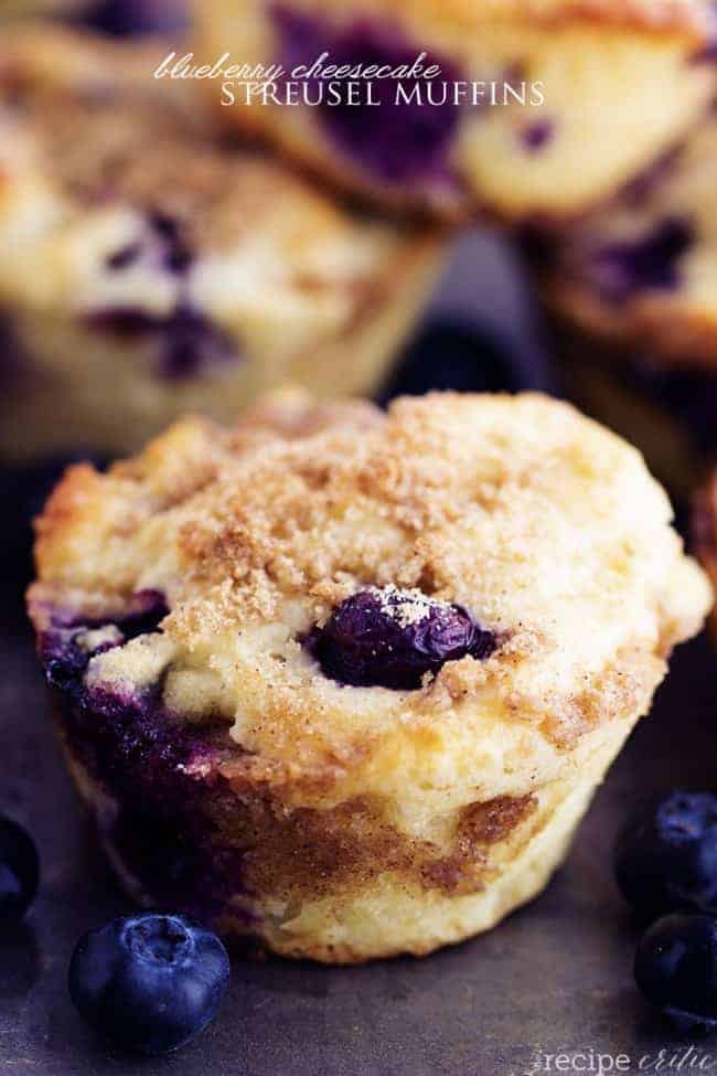 Blueberry Cheesecake Streusel Muffins The Recipe Critic 