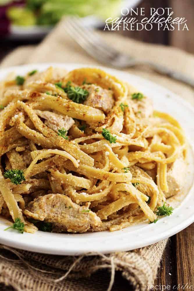 One Pot Cajun Chicken Alfredo Pasta The Recipe Critic