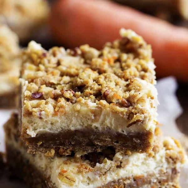 Carrot Cake Cheesecake Crumble Bars | The Recipe Critic